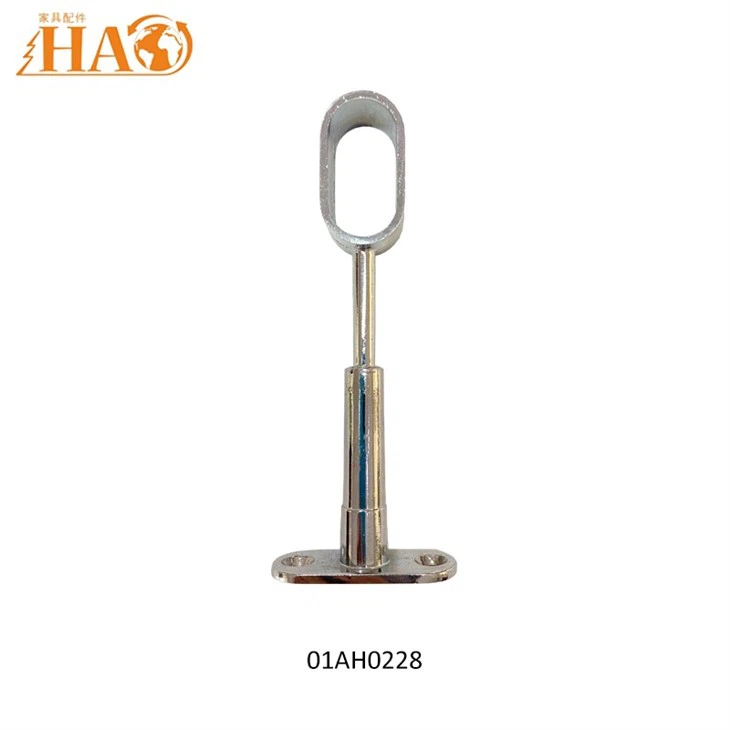 Srednji montažni nosač za ovalnu šipku ormara Chrome boja